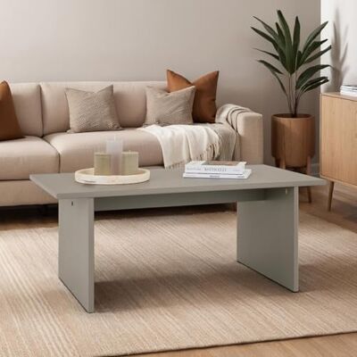IDIMEX Salontafel, rechthoekig, voor woonkamer, massief hout, grijs, 110 x 45 cm, elegant en minimalistisch, houten poten IDIMEX Salontafel, rechthoekig, voor woonkamer, massief hout, grijs, 110 x 45 cm, elegant en minimalistisch, houten poten