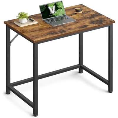 VASAGLE Bureau, tafel, werkplek, voor kantoor, slaapkamer, 50 x 80 x 76 cm, industriële stijl, metalen frame, rustiek bruin en zwart LWD038B01 VASAGLE Bureau, tafel, werkplek, voor kantoor, slaapkamer, 50 x 80 x 76 cm, industriële stijl, metalen frame, rustiek bruin en zwart LWD038B01