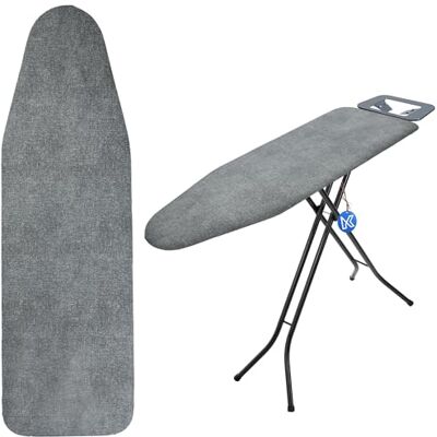 KADAX Strijkplankovertrek, met trekkoord, voor sneller strijken, universele strijkplankovertrek, in 2 maten, strijkplankhoes, katoen (grijs, 120 x 40 cm) KADAX Strijkplankovertrek, met trekkoord, voor sneller strijken, universele strijkplankovertrek, in 2 maten, strijkplankhoes, katoen (grijs, 120 x 40 cm)