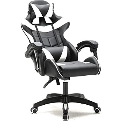 VDD Cyclone Gamingstoel Bureaustoel Racing Gaming Stoel Wit Zwart VDD Cyclone Gamingstoel Bureaustoel Racing Gaming Stoel Wit Zwart