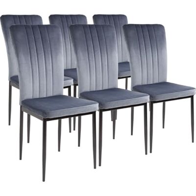 Albatros eetkamerstoelen Modena, set van 6, grijs, SGS getest Albatros eetkamerstoelen Modena, set van 6, grijs, SGS getest