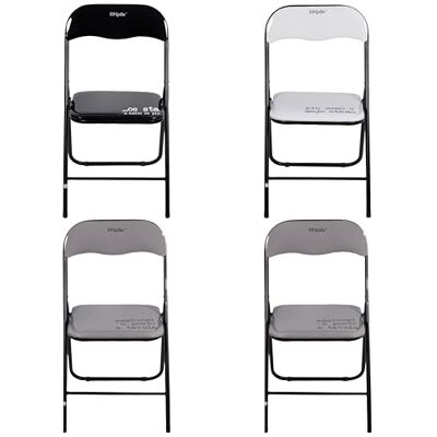 Tivoli Set van 4 klapstoelen, inklapbaar en ruimtebesparend, 44 x 45 x 78 cm, S.P.Q.eRe Tivoli Set van 4 klapstoelen, inklapbaar en ruimtebesparend, 44 x 45 x 78 cm, S.P.Q.eRe