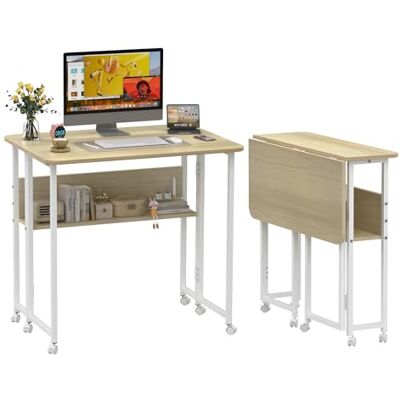 LANTUS Elektrisch in hoogte verstelbaar zit-sta-bureau, bedtafel, werkplek, voor kantoor, slaapkamer, industriële stijl, metalen frame, 80 x 58 x 75 cm, esdoorn wit LANTUS Elektrisch in hoogte verstelbaar zit-sta-bureau, bedtafel, werkplek, voor kantoor, slaapkamer, industriële stijl, metalen frame, 80 x 58 x 75 cm, esdoorn wit