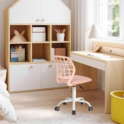 FurnitureR Bureaustoel, in hoogte verstelbaar, ergonomisch, kleurrijk, bureaustoel met rugleuning en armleuningen, 5 wielen, voor kinderen van 3 tot 10 jaar, belastbaar tot 100 kg FurnitureR Bureaustoel, in hoogte verstelbaar, ergonomisch, kleurrijk, bureaustoel met rugleuning en armleuningen, 5 wielen, voor kinderen van 3 tot 10 jaar, belastbaar tot 100 kg
