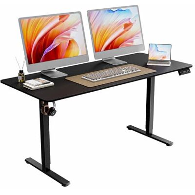 ERGOMAKER Elektrisch Zit/Sta-Bureau met Geheugen, 160 x 70 cm, Zwart ERGOMAKER Elektrisch Zit/Sta-Bureau met Geheugen, 160 x 70 cm, Zwart