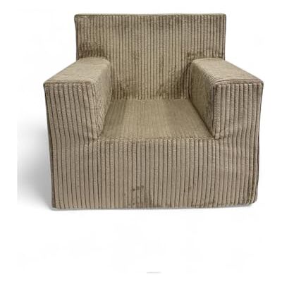 FORTISLINE Kinderstoel, corduroy, 51 x 47 x 34 cm, speelstoel en kinderbank, zacht en veilig, Oeko-Tex schuimstoel voor kinderkamer, bruin FORTISLINE Kinderstoel, corduroy, 51 x 47 x 34 cm, speelstoel en kinderbank, zacht en veilig, Oeko-Tex schuimstoel voor kinderkamer, bruin