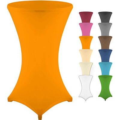 Gräfenstayn ® Statafelhoes Diana met Öko-Tex label, stretch, versterking bij de tafelvoet, wasbaar op 40°C, in vele kleuren en maten Ø 60-65 cm, Ø 70-75 cm, Ø 80-85 cm (oranje, Ø 80-85 cm). Gräfenstayn ® Statafelhoes Diana met Öko-Tex label, stretch, versterking bij de tafelvoet, wasbaar op 40°C, in vele kleuren en maten Ø 60-65 cm, Ø 70-75 cm, Ø 80-85 cm (oranje, Ø 80-85 cm).