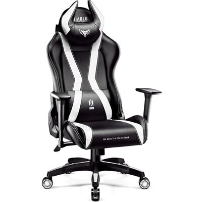 Diablo X-Horn 2.0 Gamestoel Gaming Stoel Bureaustoel 3D Armleuningen Ergonomisch Ontwerp Lumbaal/Nekkussen Imitatieleer zwart-wit King (XL) Diablo X-Horn 2.0 Gamestoel Gaming Stoel Bureaustoel 3D Armleuningen Ergonomisch Ontwerp Lumbaal/Nekkussen Imitatieleer zwart-wit King (XL)