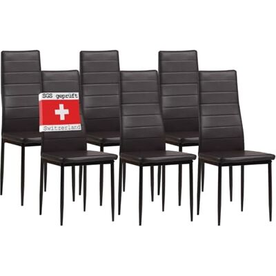 Albatros 2701 Milano, set van 6 stoelen, bruin Albatros 2701 Milano, set van 6 stoelen, bruin