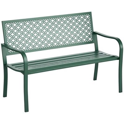 Outsunny Tuinbank, rugleuning, bloemenpatroon, voor 2 personen, 240 kg, donkergroen Outsunny Tuinbank, rugleuning, bloemenpatroon, voor 2 personen, 240 kg, donkergroen