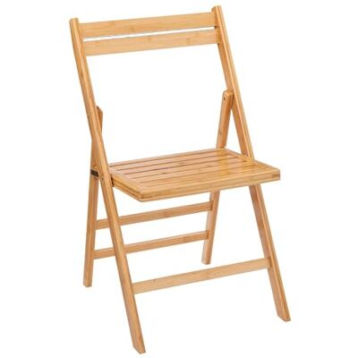 Spetebo Vouwstoel van natuurlijk bamboe, 78 x 44 cm, opvouwbare keukenstoel van FSC-hout Spetebo Vouwstoel van natuurlijk bamboe, 78 x 44 cm, opvouwbare keukenstoel van FSC-hout