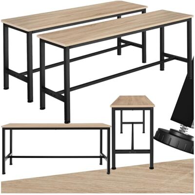 tectake Set van 2 banken voor eettafel, industriële meubels, bank, eettafel, keukentafel, houten bank voor zithoek, eetkamer, garderobebank, bank tectake Set van 2 banken voor eettafel, industriële meubels, bank, eettafel, keukentafel, houten bank voor zithoek, eetkamer, garderobebank, bank