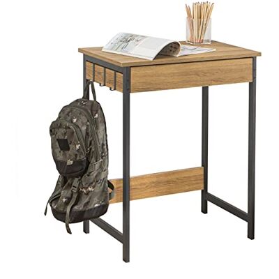 SoBuy Compact computerbureau met 1 lade en 2 haken, ruimtebesparend, studeertafel voor kantoor of slaapkamer, natuur, 60 x 40 x 77 cm FWT43-N SoBuy Compact computerbureau met 1 lade en 2 haken, ruimtebesparend, studeertafel voor kantoor of slaapkamer, natuur, 60 x 40 x 77 cm FWT43-N