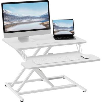 ERGOMAKER Staande standaard, in hoogte verstelbaar bureau, 64 x 44 cm, snelle pasvorm, staande computertafel met toetsenbordplank ERGOMAKER Staande standaard, in hoogte verstelbaar bureau, 64 x 44 cm, snelle pasvorm, staande computertafel met toetsenbordplank