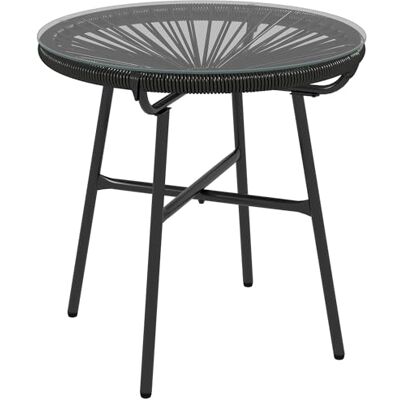 Outsunny Salontafel, rond, voor buiten, Ø 50 x 50 cm, zwart Outsunny Salontafel, rond, voor buiten, Ø 50 x 50 cm, zwart