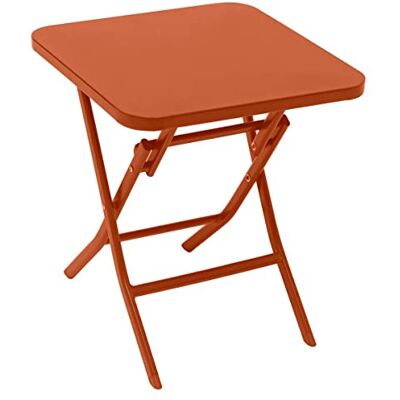 HESPERIDE Hespéride Greensboro Bijzettafel, vierkant, opvouwbaar, 40 x 40 x 45 cm, roestvrij staal, voor tuin, balkon, terras HESPERIDE Hespéride Greensboro Bijzettafel, vierkant, opvouwbaar, 40 x 40 x 45 cm, roestvrij staal, voor tuin, balkon, terras