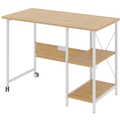 Maclean MC-411 W Bureau inklapbaar loft afmetingen 107 x 45 x 75 cm Max 150 kg met dienblad, kleur beuken licht Maclean MC-411 W Bureau inklapbaar loft afmetingen 107 x 45 x 75 cm Max 150 kg met dienblad, kleur beuken licht