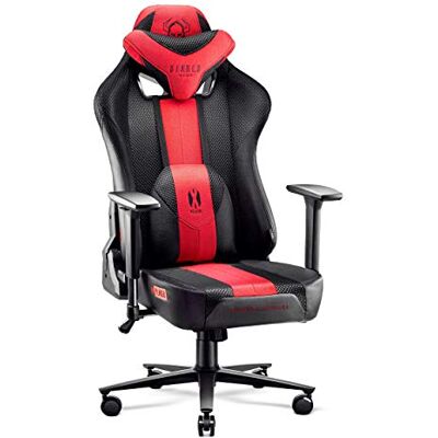 Diablo X-Player 2.0 Gamestoel Gaming Stoel Bureaustoel Stof 3D Armleuningen Ergonomisch Ontwerp Lumbaal/Nekkussen Imitatieleer (Antraciet-Karmozijnrood, King (XL)) Diablo X-Player 2.0 Gamestoel Gaming Stoel Bureaustoel Stof 3D Armleuningen Ergonomisch Ontwerp Lumbaal/Nekkussen Imitatieleer (Antraciet-Karmozijnrood, King (XL))