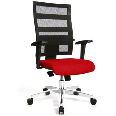 Topstar X-Pander 959TT310 Bureaustoel met in hoogte verstelbare armleuningen, netbekleding, rood/zwart Topstar X-Pander 959TT310 Bureaustoel met in hoogte verstelbare armleuningen, netbekleding, rood/zwart