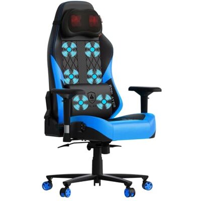 GTPLAYER Massagestoel met pocketveringkussen, ergonomische bureaustoel, 4D-armleuningen, pc-stoel, vergrote rugleuning, belastbaar tot 150 kg GTPLAYER Massagestoel met pocketveringkussen, ergonomische bureaustoel, 4D-armleuningen, pc-stoel, vergrote rugleuning, belastbaar tot 150 kg