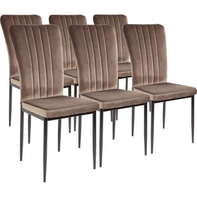 Albatros eetkamerstoelen Modena, set van 6, bruin, SGS getest Albatros eetkamerstoelen Modena, set van 6, bruin, SGS getest