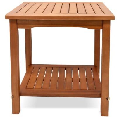 Spetebo Bijzettafel, eucalyptus, geolied, 50 x 35 cm, kleine tafel met 2 legplanken Spetebo Bijzettafel, eucalyptus, geolied, 50 x 35 cm, kleine tafel met 2 legplanken