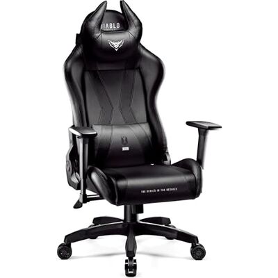 Diablo X-Horn 2.0 Gamestoel Gaming Stoel Bureaustoel 3D Armleuningen Ergonomisch Ontwerp Lumbaal/Nekkussen Imitatieleer Zwart King (XL) Diablo X-Horn 2.0 Gamestoel Gaming Stoel Bureaustoel 3D Armleuningen Ergonomisch Ontwerp Lumbaal/Nekkussen Imitatieleer Zwart King (XL)