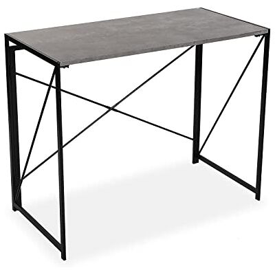 Versa Jack Computer Bureau Tafel, Slaapkamer of Studie Tafel. Gaming tafel, Vouwen, Afmetingen (H x B x H) 74 x 45 x 90 cm, Hout en Metaal, Kleur Grijs Versa Jack Computer Bureau Tafel, Slaapkamer of Studie Tafel. Gaming tafel, Vouwen, Afmetingen (H x B x H) 74 x 45 x 90 cm, Hout en Metaal, Kleur Grijs