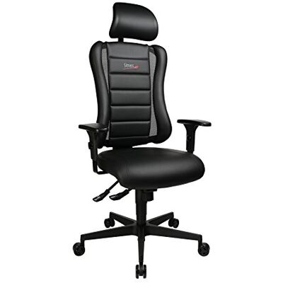 Topstar SITNESS RS bureaustoel met hoofdsteun en armleuningen, zwart/zwart Topstar SITNESS RS bureaustoel met hoofdsteun en armleuningen, zwart/zwart