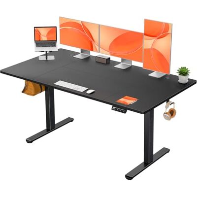 ErGear In hoogte verstelbaar elektrisch bureau 160 x 80 cm, in hoogte verstelbaar bureau met 4 geheugenfuncties, speeltafel met vierdelig blad ErGear In hoogte verstelbaar elektrisch bureau 160 x 80 cm, in hoogte verstelbaar bureau met 4 geheugenfuncties, speeltafel met vierdelig blad