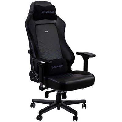 noblechairs HERO Gaming Stoel Bureaustoel Gaming Chair Imitatieleer Inclusief kussens Zwart/Blauw noblechairs HERO Gaming Stoel Bureaustoel Gaming Chair Imitatieleer Inclusief kussens Zwart/Blauw