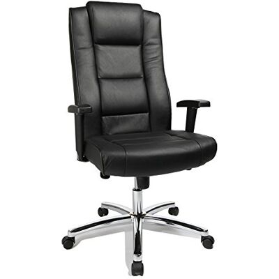 Topstar Chairman 10 bureaustoel met in hoogte verstelbare armleuningen, leer, 64 x 63 x 120 cm, zwart Topstar Chairman 10 bureaustoel met in hoogte verstelbare armleuningen, leer, 64 x 63 x 120 cm, zwart