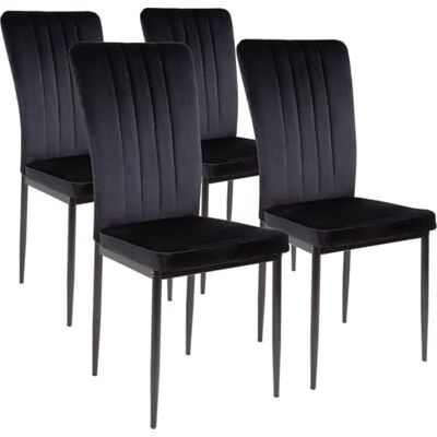 Albatros Modena eetkamerstoelen, set van 4, zwart, SGS-getest Albatros Modena eetkamerstoelen, set van 4, zwart, SGS-getest