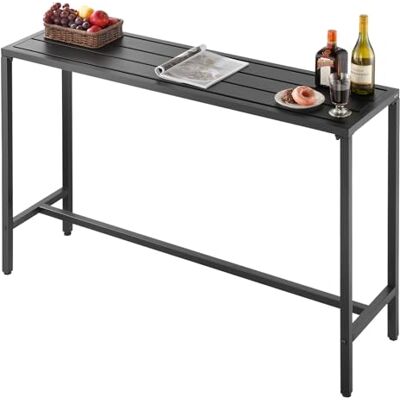 VEVOR Bartafel voor buiten, 140 x 38 cm, waterdichte bovenkant en robuust metalen frame, rechthoekige eettafels, buitenmeubels voor balkon, binnenplaats, whirlpool, rand VEVOR Bartafel voor buiten, 140 x 38 cm, waterdichte bovenkant en robuust metalen frame, rechthoekige eettafels, buitenmeubels voor balkon, binnenplaats, whirlpool, rand