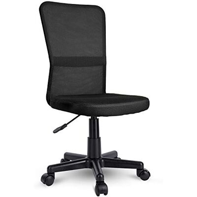 TRESKO ® bureaustoel kantoorstoel draaistoel, verkrijgbaar in 7 kleuren, met kunststof wielen, traploos in hoogte verstelbaar, gevoerde zitting, ergonomische vormgeving, SGS-geteste veer TRESKO ® bureaustoel kantoorstoel draaistoel, verkrijgbaar in 7 kleuren, met kunststof wielen, traploos in hoogte verstelbaar, gevoerde zitting, ergonomische vormgeving, SGS-geteste veer