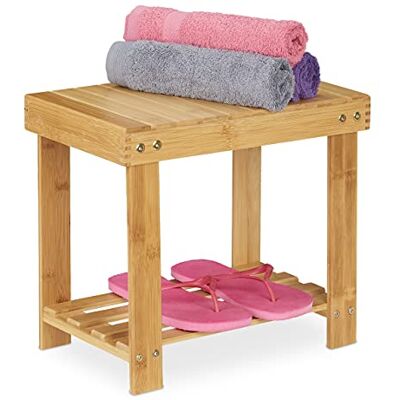 Relaxdays Bamboe voetensteun, belastbaar tot 100 kg, stabiele opstapkruk voor kinderen, 33,5 x 25 x 39 cm (h x b x d), naturel Relaxdays Bamboe voetensteun, belastbaar tot 100 kg, stabiele opstapkruk voor kinderen, 33,5 x 25 x 39 cm (h x b x d), naturel
