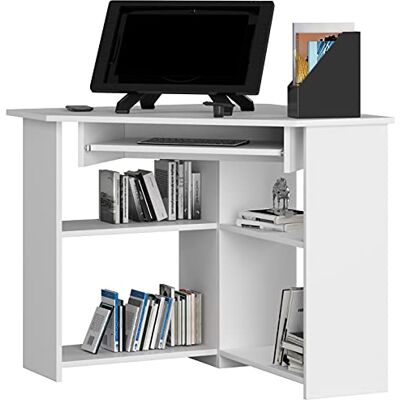 AKORD hoekbureau met opbergruimte 80 x 74 x 80 cm eenvoudige montage plank laminaatplaat 16 mm kantoormeubels AKORD hoekbureau met opbergruimte 80 x 74 x 80 cm eenvoudige montage plank laminaatplaat 16 mm kantoormeubels