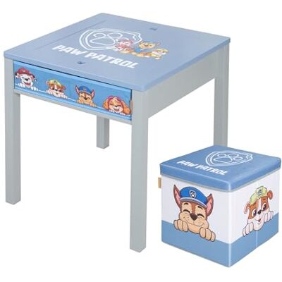 roba Paw Patrol kinderzitset – tafel met omkeerbaar dienblad + kruk – vanaf 18 maanden – zitmeubel met cartoonhonden – hout grijs/blauw roba Paw Patrol kinderzitset – tafel met omkeerbaar dienblad + kruk – vanaf 18 maanden – zitmeubel met cartoonhonden – hout grijs/blauw
