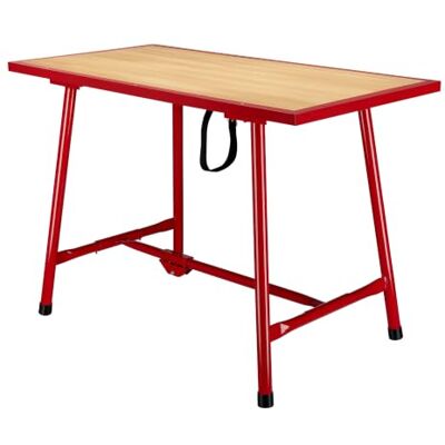 WilTec Klapwerkbank, werkplaatstafel, inklapbaar, montageoppervlak, 120 x 62,5 cm, werktafel, hout WilTec Klapwerkbank, werkplaatstafel, inklapbaar, montageoppervlak, 120 x 62,5 cm, werktafel, hout