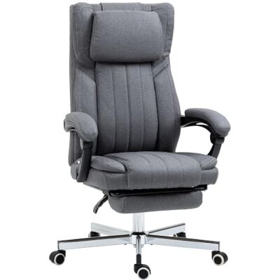 Vinsetto Bureaustoel, rugleuning, kantelbaar, 65 x 61 x 105-113 cm Ergonomische bureaustoel, armleuningen, in hoogte verstelbaar, voetensteun, hoofdsteun, bureaustoel, zwenkwielen Vinsetto Bureaustoel, rugleuning, kantelbaar, 65 x 61 x 105-113 cm Ergonomische bureaustoel, armleuningen, in hoogte verstelbaar, voetensteun, hoofdsteun, bureaustoel, zwenkwielen