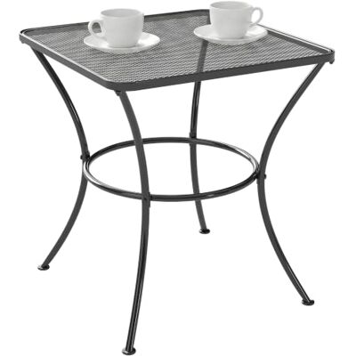 Outsunny Vierkante salontafel Bistro de Jardin afmetingen: 45 l x 45 b x 50 h cm, zwart Outsunny Vierkante salontafel Bistro de Jardin afmetingen: 45 l x 45 b x 50 h cm, zwart