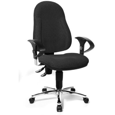 Topstar Wellpoint 10 Deluxe / 8059U BB0 Bureaustoel, in hoogte verstelbare armleuningen, stoffen bekleding, zwart Topstar Wellpoint 10 Deluxe / 8059U BB0 Bureaustoel, in hoogte verstelbare armleuningen, stoffen bekleding, zwart