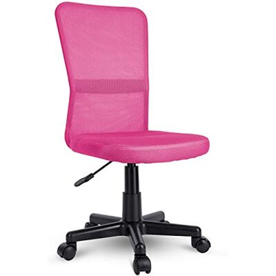 TRESKO ® bureaustoel kantoorstoel draaistoel, verkrijgbaar in 7 kleuren, met kunststof wielen, traploos in hoogte verstelbaar, gevoerde zitting, ergonomische vormgeving, SGS-geteste veer TRESKO ® bureaustoel kantoorstoel draaistoel, verkrijgbaar in 7 kleuren, met kunststof wielen, traploos in hoogte verstelbaar, gevoerde zitting, ergonomische vormgeving, SGS-geteste veer