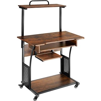 tectake Mobiel bureau Fife 80 x 65,5 x 130,5 cm – industrieel donkerbruin – 404726 tectake Mobiel bureau Fife 80 x 65,5 x 130,5 cm – industrieel donkerbruin – 404726