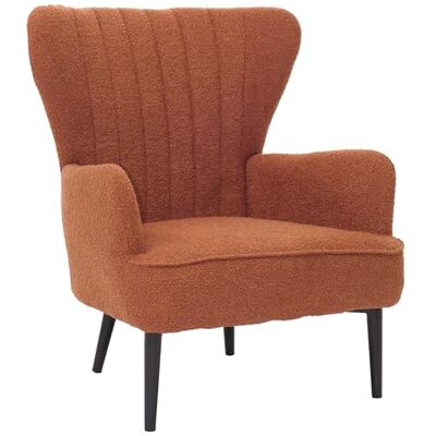 Mendler HWC-K37 Loungestoel, gestoffeerd, retrostijl, vintage, 600 g/m², Oeko-Tex terracotta Mendler HWC-K37 Loungestoel, gestoffeerd, retrostijl, vintage, 600 g/m², Oeko-Tex terracotta