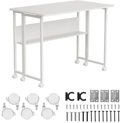 Maclean MC-126 W Mobiel bureau inklapbaar met plank en stalen frame, maximale belasting 50 kg, wit, 100 x 58 cm Maclean MC-126 W Mobiel bureau inklapbaar met plank en stalen frame, maximale belasting 50 kg, wit, 100 x 58 cm