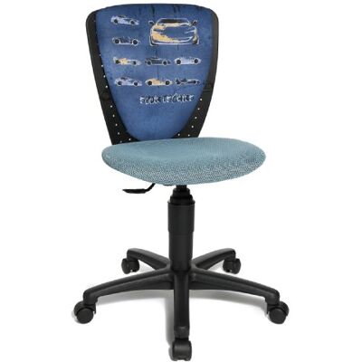 Topstar S'cool Set van 3 draaistoelen voor kinderen met patroon, ergonomische bureaustoel voor kinderen, in hoogte verstelbaar en schaalbaar, GS-gecertificeerd, sportcar-motief Topstar S'cool Set van 3 draaistoelen voor kinderen met patroon, ergonomische bureaustoel voor kinderen, in hoogte verstelbaar en schaalbaar, GS-gecertificeerd, sportcar-motief