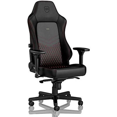 noblechairs HERO Gaming Stoel Bureaustoel Gaming Chair Authentiek leer Inclusief kussens Zwart/Rood noblechairs HERO Gaming Stoel Bureaustoel Gaming Chair Authentiek leer Inclusief kussens Zwart/Rood