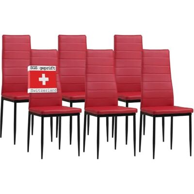 Albatros MILANO 2709 stoelen, leer, zwart, set van 6 stuks Albatros MILANO 2709 stoelen, leer, zwart, set van 6 stuks