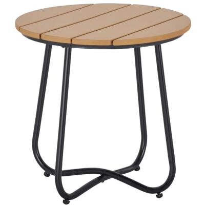 Outsunny Kleine salontafel, rond, voor de tuin, staal, Ø 49 x 48 cm, bruin Outsunny Kleine salontafel, rond, voor de tuin, staal, Ø 49 x 48 cm, bruin
